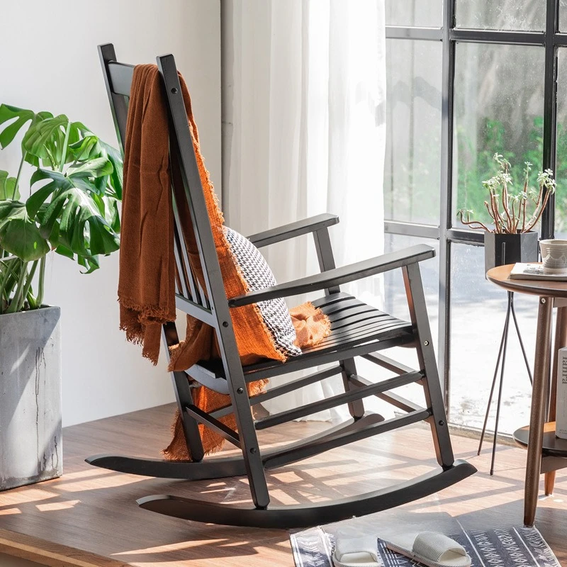 Outdoor Rocking Chair Solid Wood American Country Outdoor Chair Porch Chair