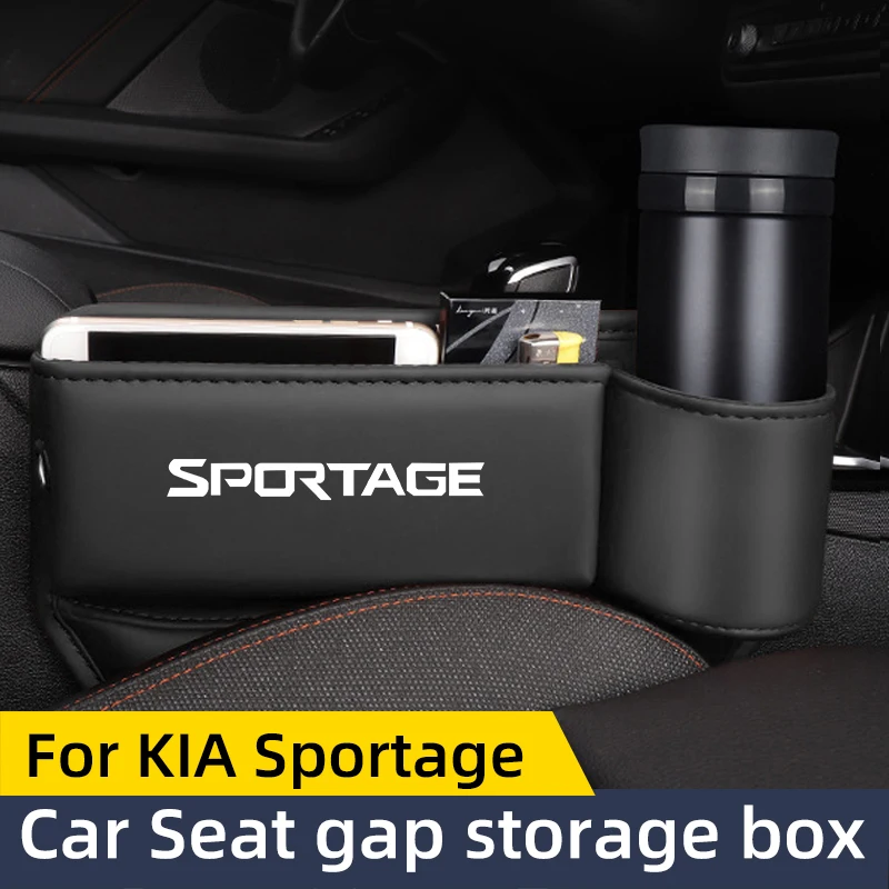 กล่องเก็บของแบบมีคลิปสำหรับ Kia Sportage ช่องเก็บของในรถยนต์อุปกรณ์จัดเก็บควบคุมส่วนกลางเบาะกันรั่ว