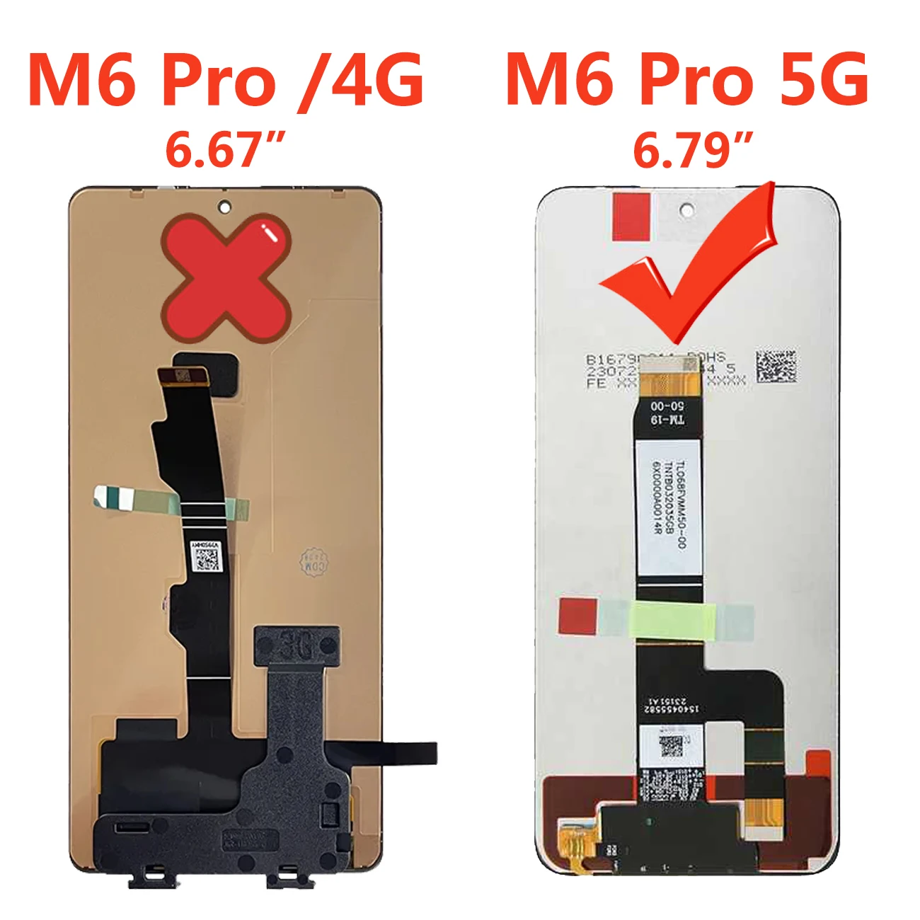 Pantalla LCD Display Full With Frame ForXIAOMI Poco M6 Pro 5G Panel Digitizer Assembly Repair Replacement Parts Touch Screen