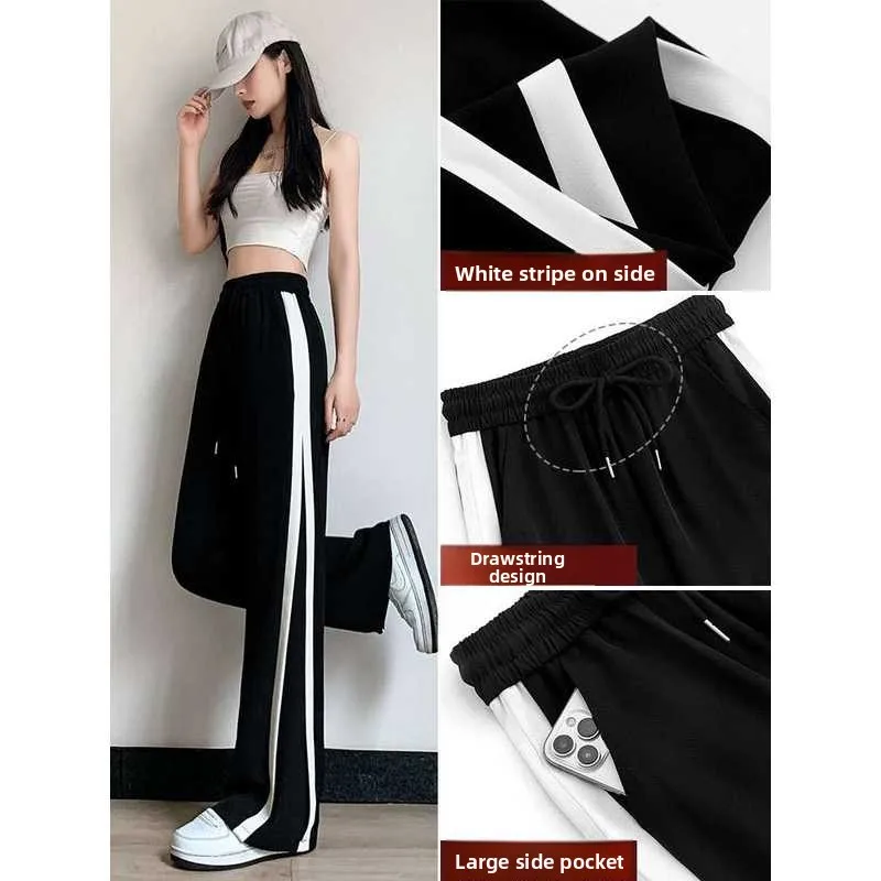 

Bla повседневные брюки с высокой талией, женские летние новые брюки, удобные дышащие брюки из ПВХ, со средней и низкой талией