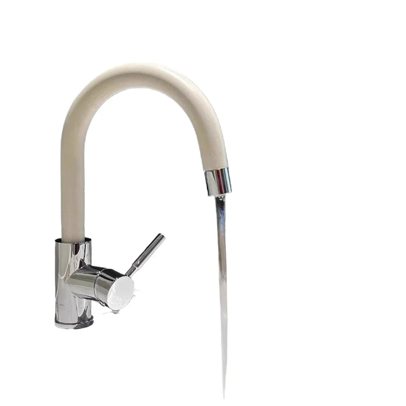 

Japanese milk white island faucet kitchen wash basin sink three-purpose multi-functional water purification pumping faucet hot