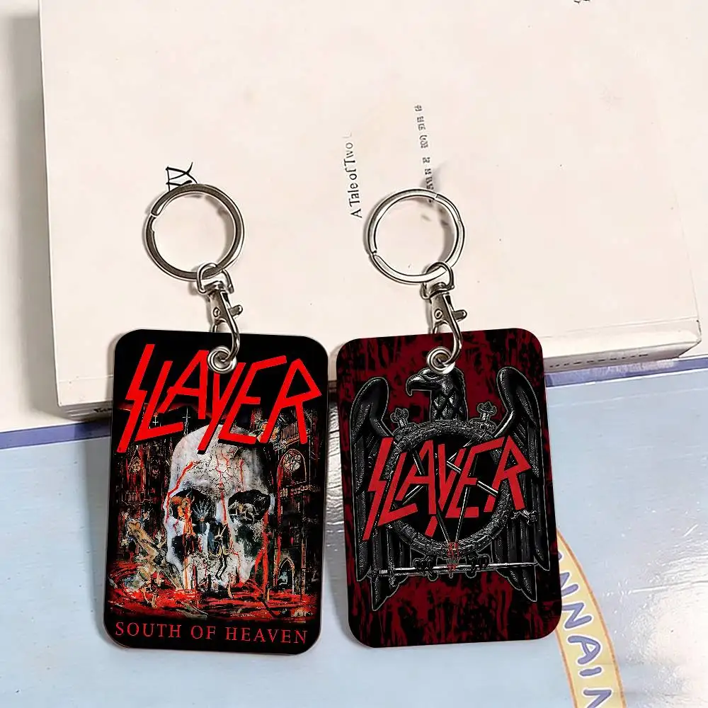 S-Slayers Band PU Soft Leather Rectangular Key Card Holder Induction Elevator Protection Cover Youth Faion Accory