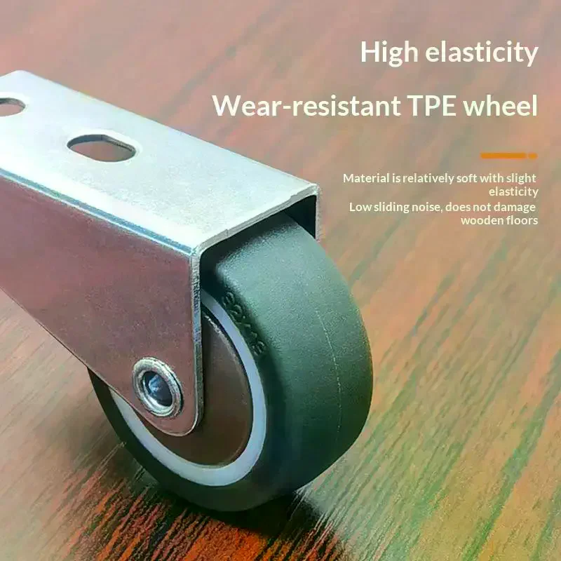 4Pcs Movable Directional Wheel Solid Simple Fixed Roller Table Foot, Mini Mobile Roller, Flexible, Silent Anti-Wear Wheel