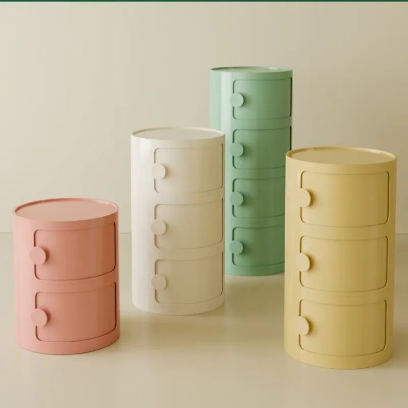 

Прикроватная тумбочка - простой и современный шкафчик для хранения - небольшой круглый шкафчик для хранения - для гостиной - для спальни