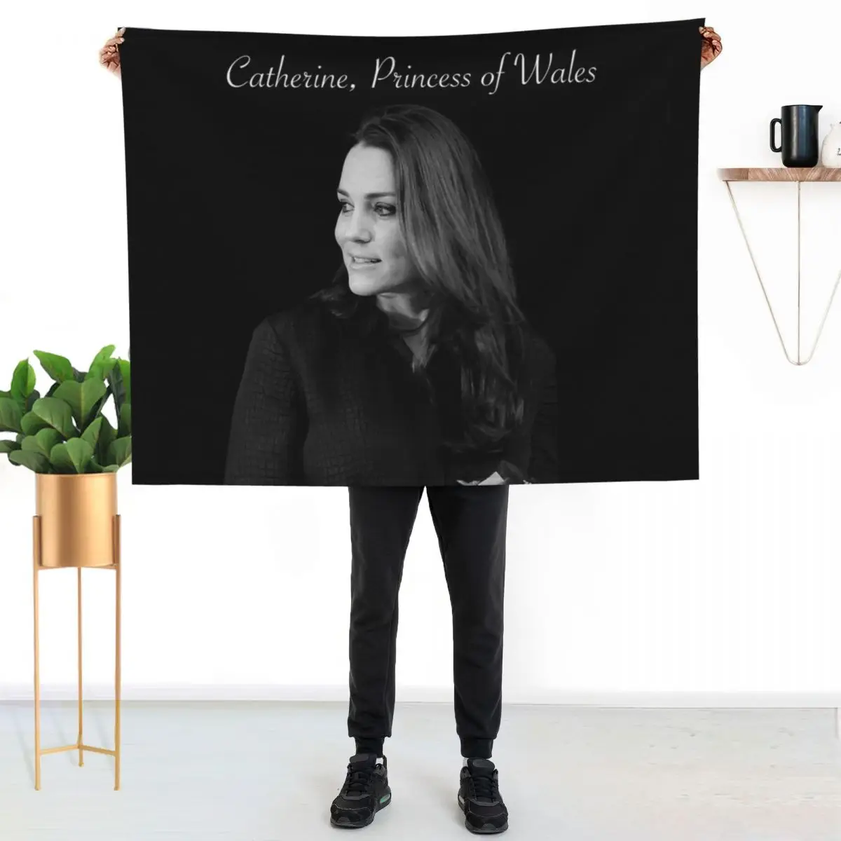 HRH Duchess of Cambridge now Catherine, Princess of Wales Islington 2015 Throw Blanket Soft Big Bed linens Blankets