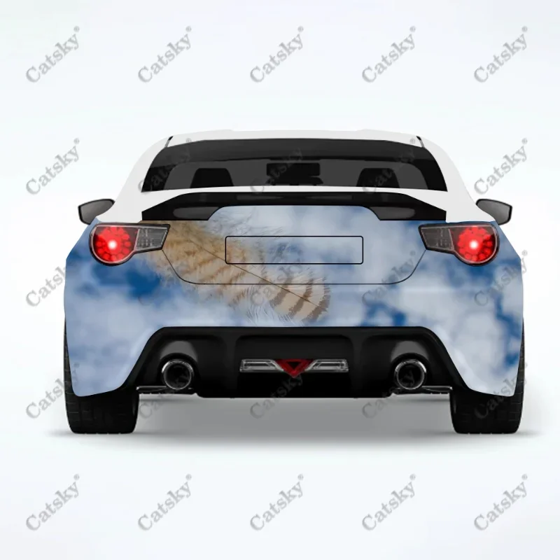 

Feather Abstract Rear Wrap Car Sticker Car-Decal Creative Sticker Car-Body Appearance Modification Car-Protective Film