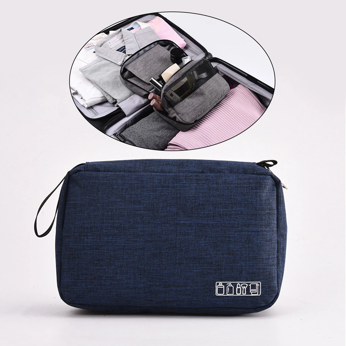 

2024 New Travel Waterproof Folding Dry and Wet Separation Toiletry Bag Cosmetic Storage Bag Large Capacity Cosmetic Bag