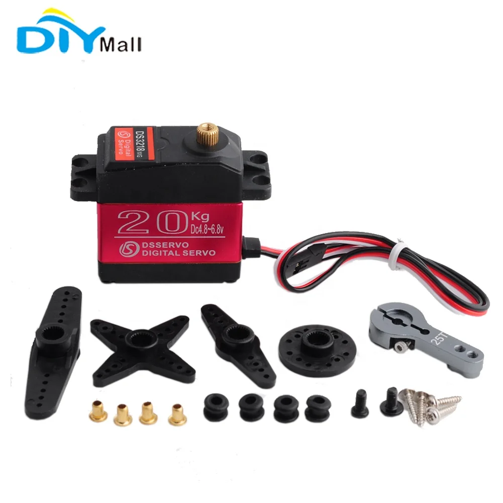 

DIYmall Waterproof DS3218 Digital Servo with 25T Servo Arm 270 Degree Metal Gear 20KG Servo For RC Baja Cars Boats Helicopter