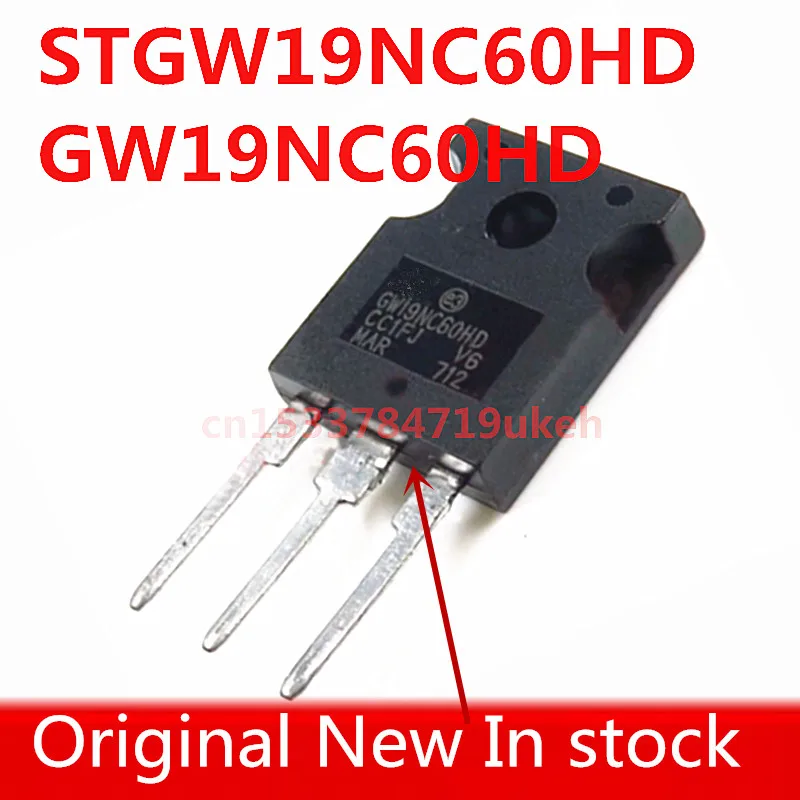 

Оригинальный 6 шт./лот STGW19NC60HD GW19NC60HD TO-247 600V 21A новый телефон