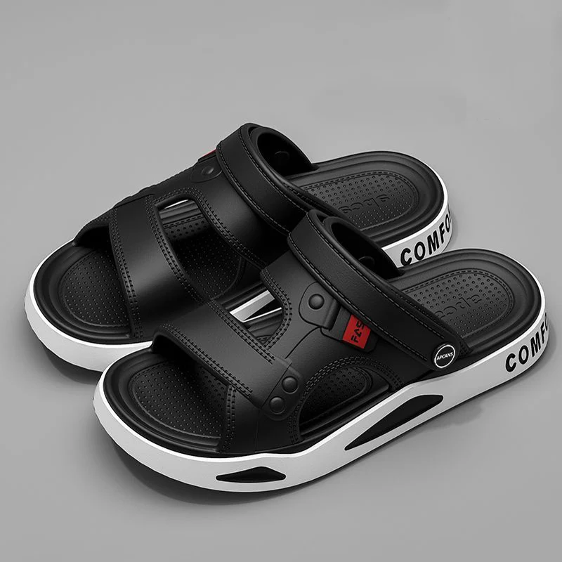 Men's Slippers Summer Outdoor Couple's Beach Sandals EVA Soft Thick-soled Indoor Home Slides Fashion Non-Slip Bathroom Slippers image 5