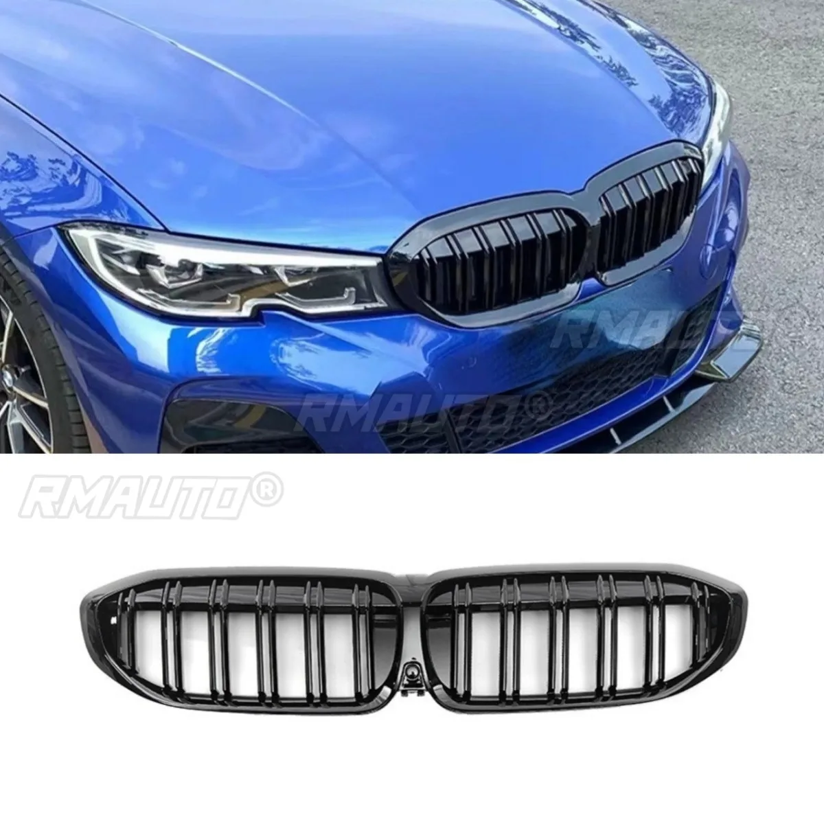 

Car Bumper Grill Decorative Strips Racing Grille Body Kit Front Bumper Grill For BMW 3 Series G20 2020-2022 Exterior Part