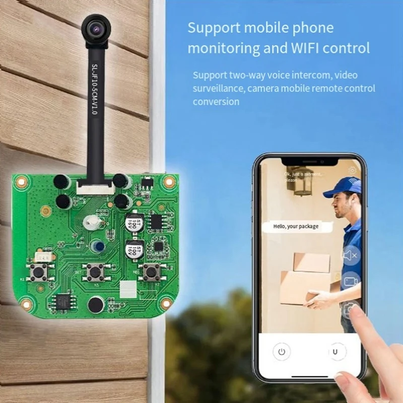 300,000 Video Module Switch Door Monitoring Remote Switch Two-Way Wireless Remote Control Camera Module Easy Install