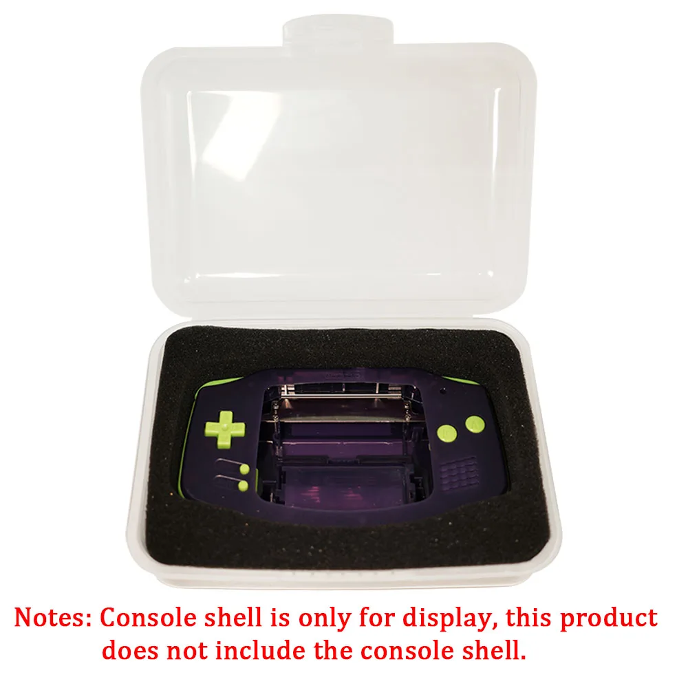 حافظة تخزين شفافة لـ GBA ، صندوق حماية ، وسادة إسفنجية مدمجة مخصصة لتقدم GameBoy ، صندوق تخزين وحدة التحكم في الألعاب