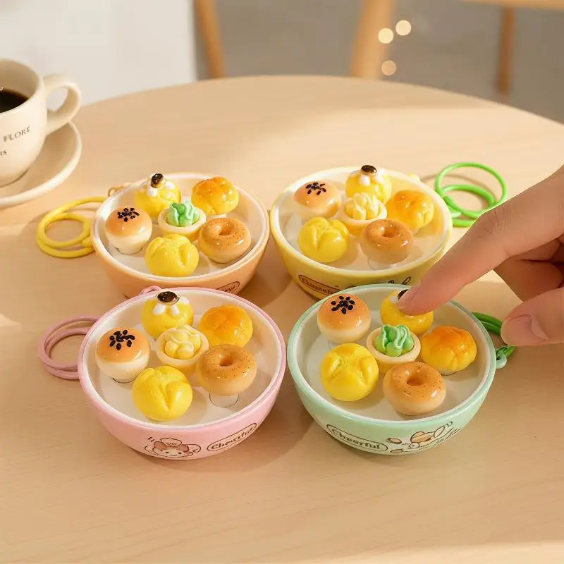 1Pc Mole Play Button Stress Relief Keychain Realistic Simulation Dessert Food Fidget Toy for Birthday Gifts Bag Charms Decor