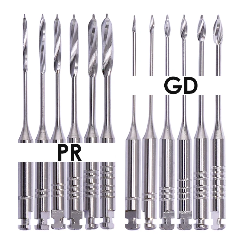6Pcs/Pack Dental Endodontic Drill Gates Glidden Peeso Reamers Rotary Engine Use 32mm/28mm Stainless Steel Endo Files