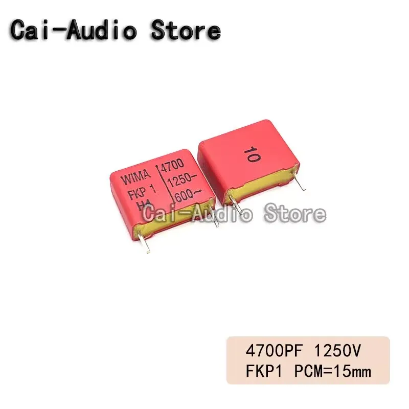 2PCS/5PCS/10PCS/Lot Brand NEW Germany WIMA FKP1 1250V 4700PF 1250V 472  0.0047UF Film Capacitor 1250v4700pf 472 Pitch 15mm 10%