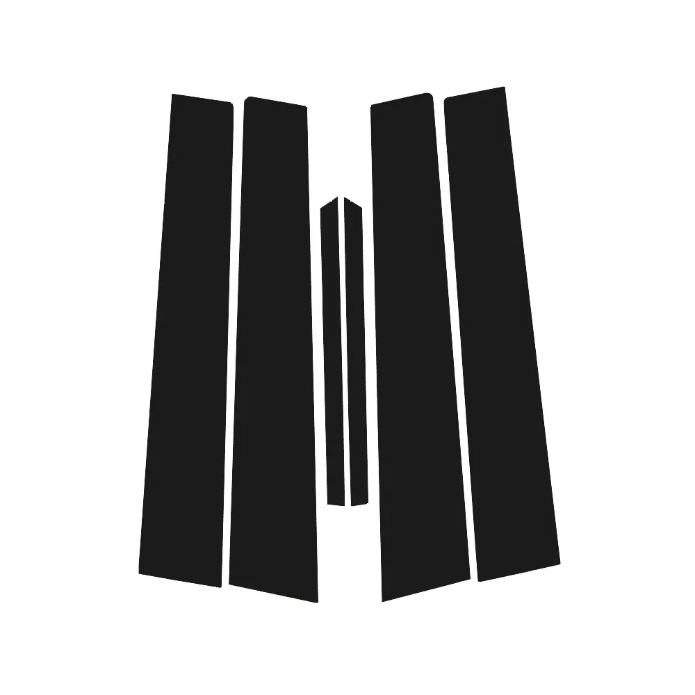 For Toyota Corolla 2007-2012 2008 2009 2010 2011 Bright Black Carbon Fibre Window Door Waterproof B C Sticker