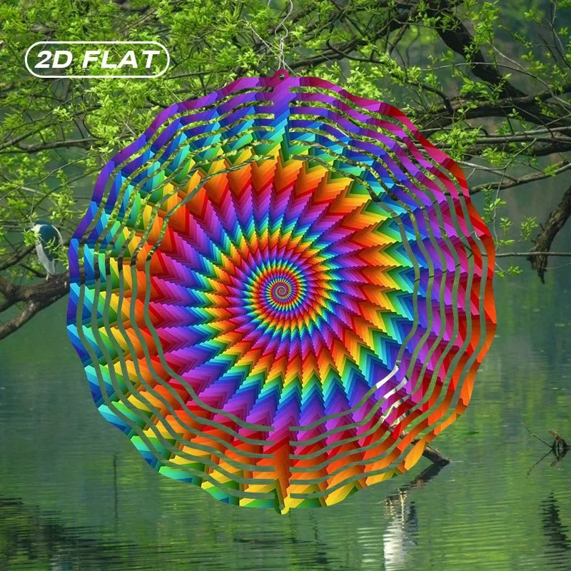 Metal Rainbow Spiral Wind Chimes And Bells, Suitable for Indoor And Outdoor Garden Decoration, Ideal for Courtyards And Patios