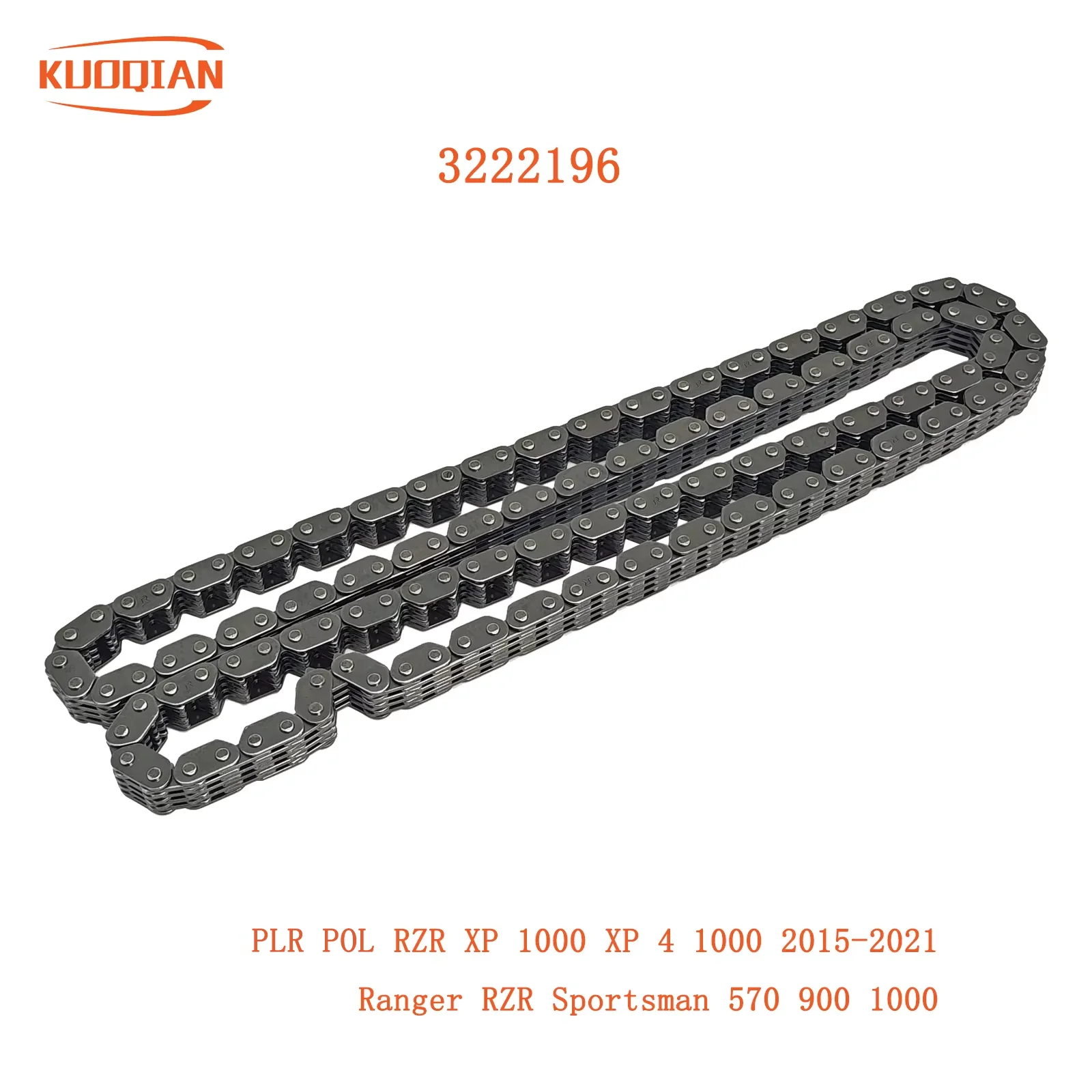 Timing chain, 9x144 links 3222196 For For POL PLR RZR XP 1000 XP 4 1000 2015-2021Ranger RZR Sportsman 570 900 1000