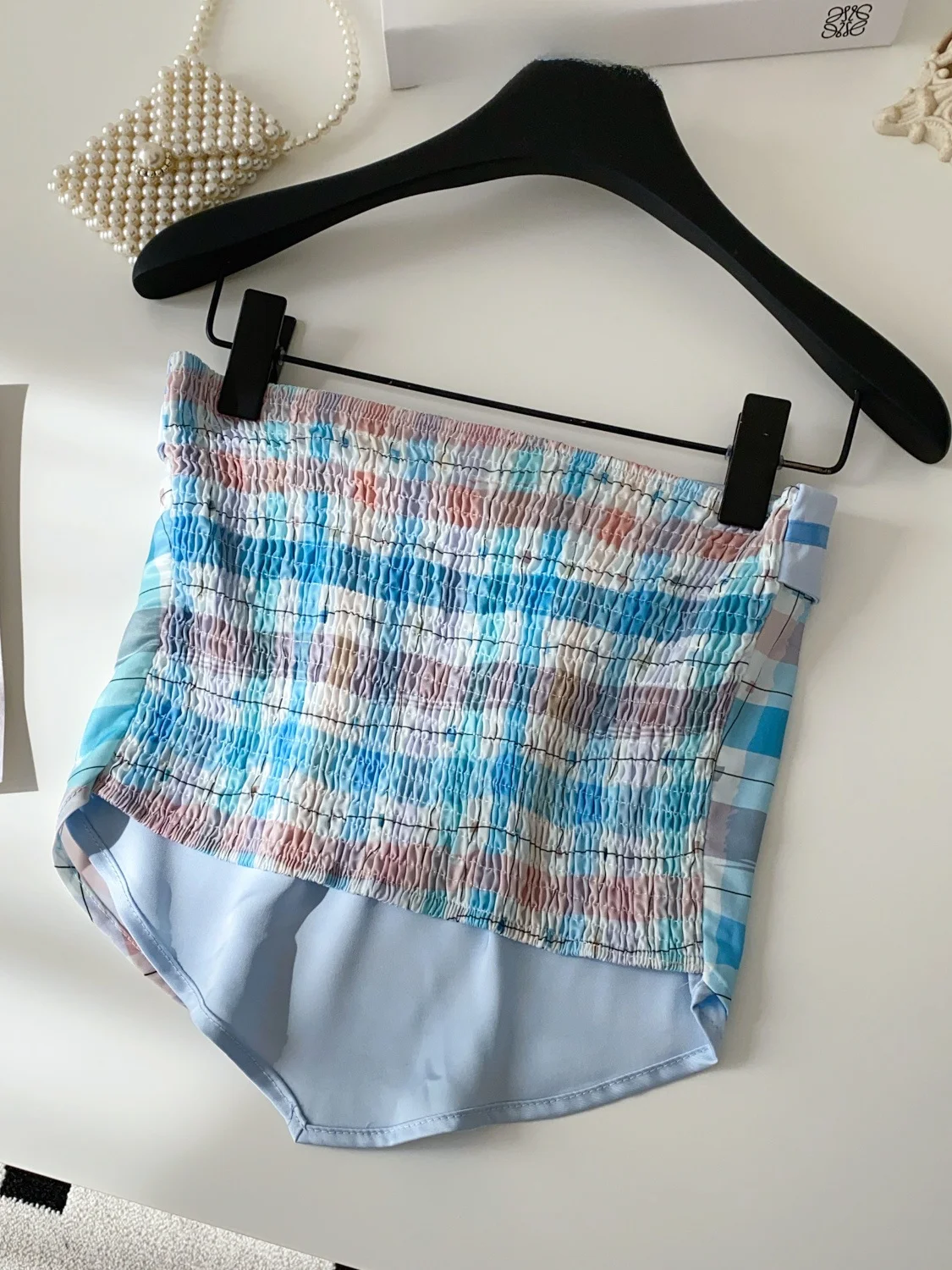 فستان صيفي نسائي بدون أكتاف من Pure Desire Spicy Girl لعام 2025، تصميم جديد بأسلوب الدوبامين، ضيق ومريح، بدون أكمام، بنقشة مر... #3