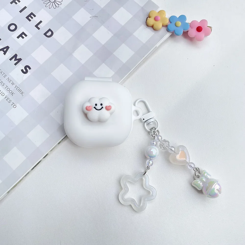 Чехол для Soundcore V20i, роскошный брелок с цветком/бабочкой/мультяшным рисунком, силиконовый защитный чехол для наушников, чехол для soundcore v20i