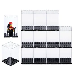 Small particle building block displa box compatible with LEGO minifigures dust-proof box building blocks small square box