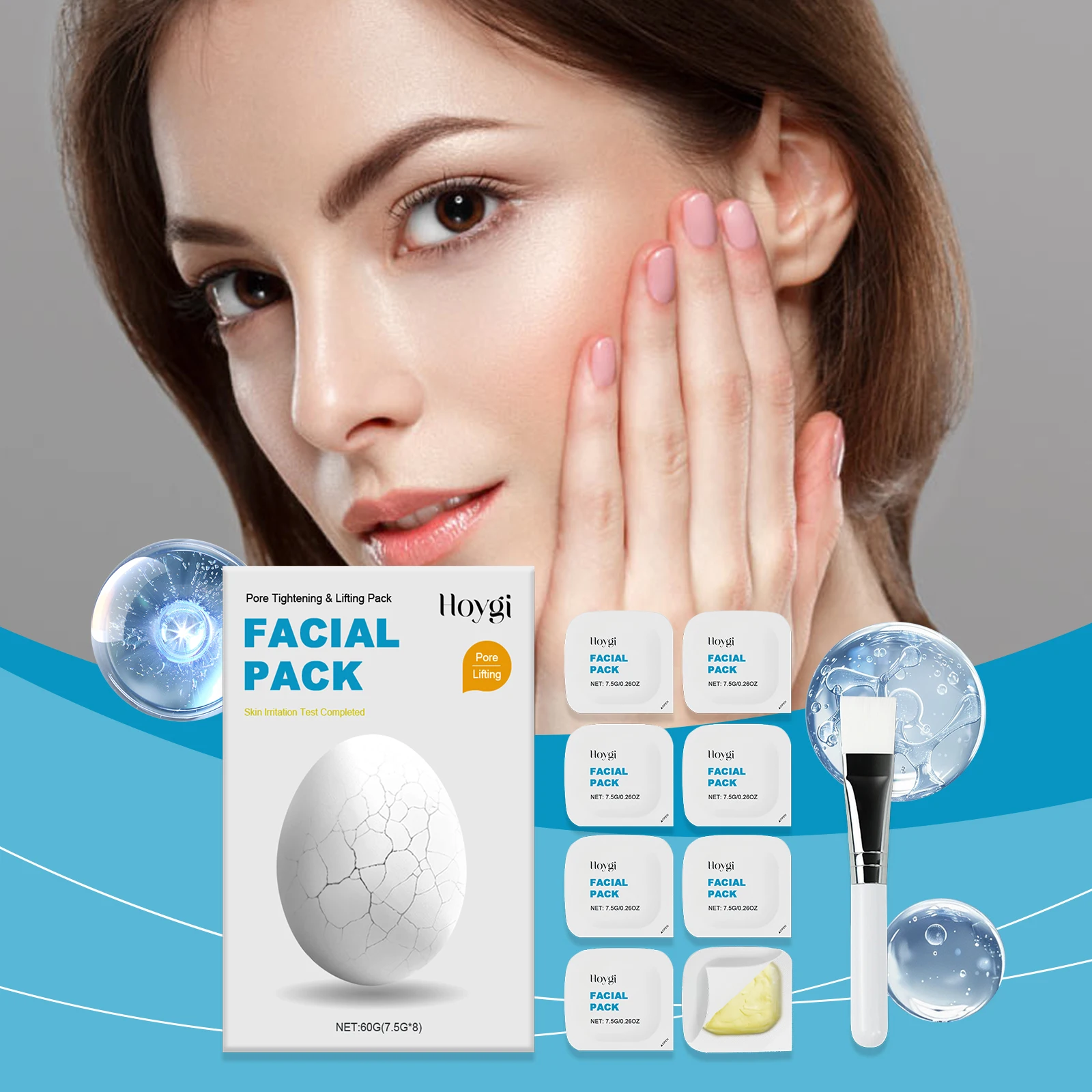 Full Face Care Wash Off Facial Mask Exfoliating Moisturizing Improve Dullness Gentle Skin Cleansing Mask Deep Pore Purifying Clay Paste Brightening Complexion Dead Skin Peeling Treatment Beauty Spa Cream Mask Home Tool Kit Set Plus Pro Safe Fast Easy
