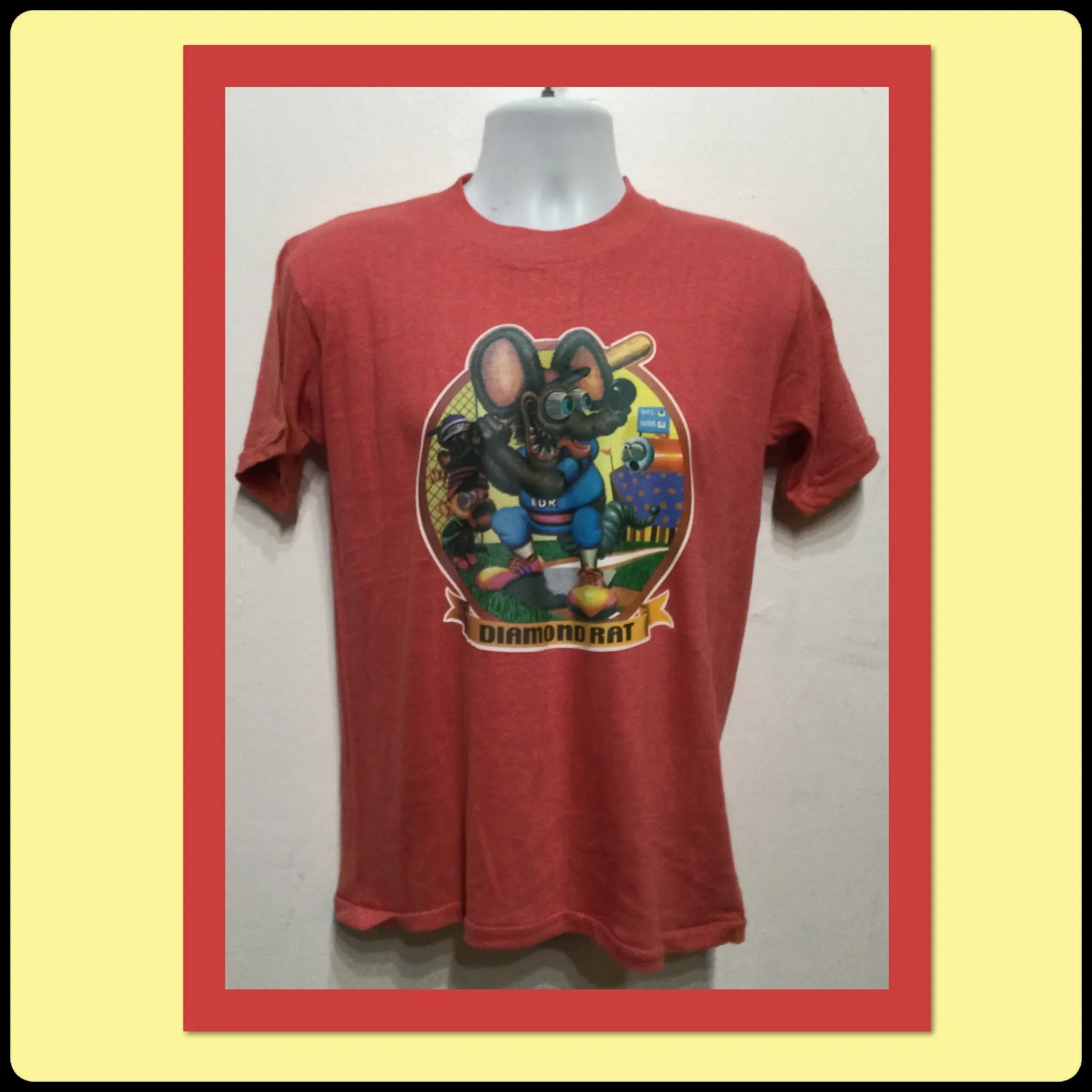 Vintage T-shirt Featuring Rat Fink Decal Diamond