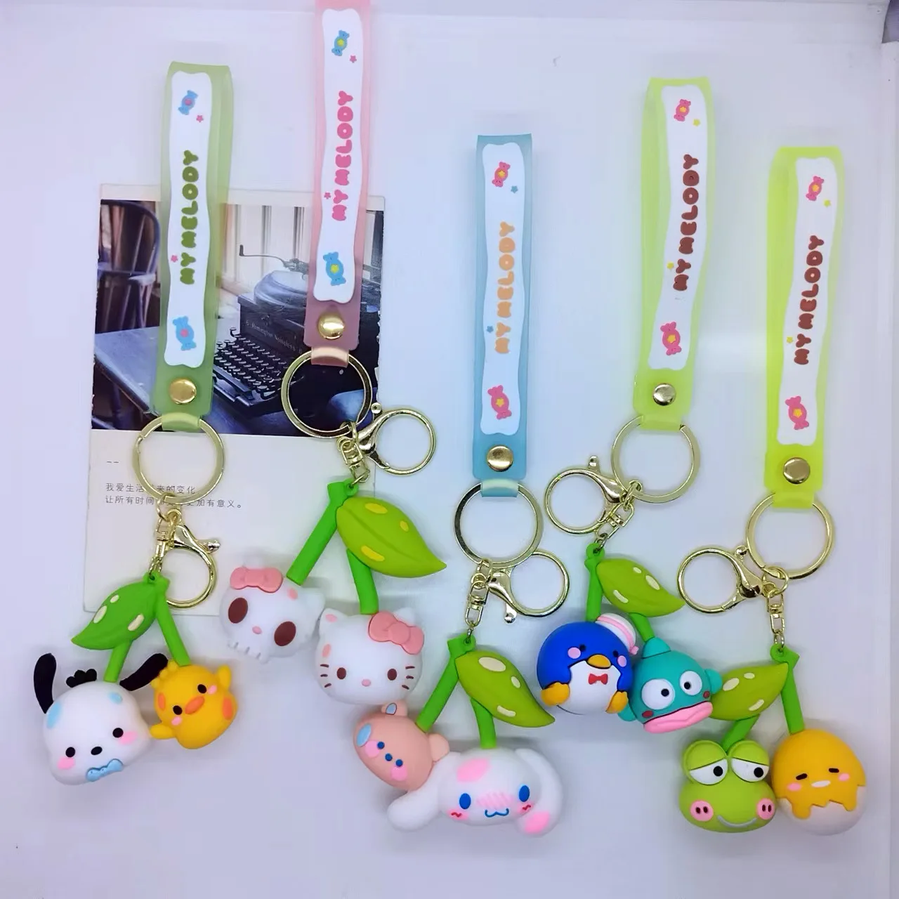 

Creative Cartoon Cute Cherry Sanrio Doll Car Backpack Small Gift Keychain Hanging Accessories Wholesale Personalized Gifts Y2k