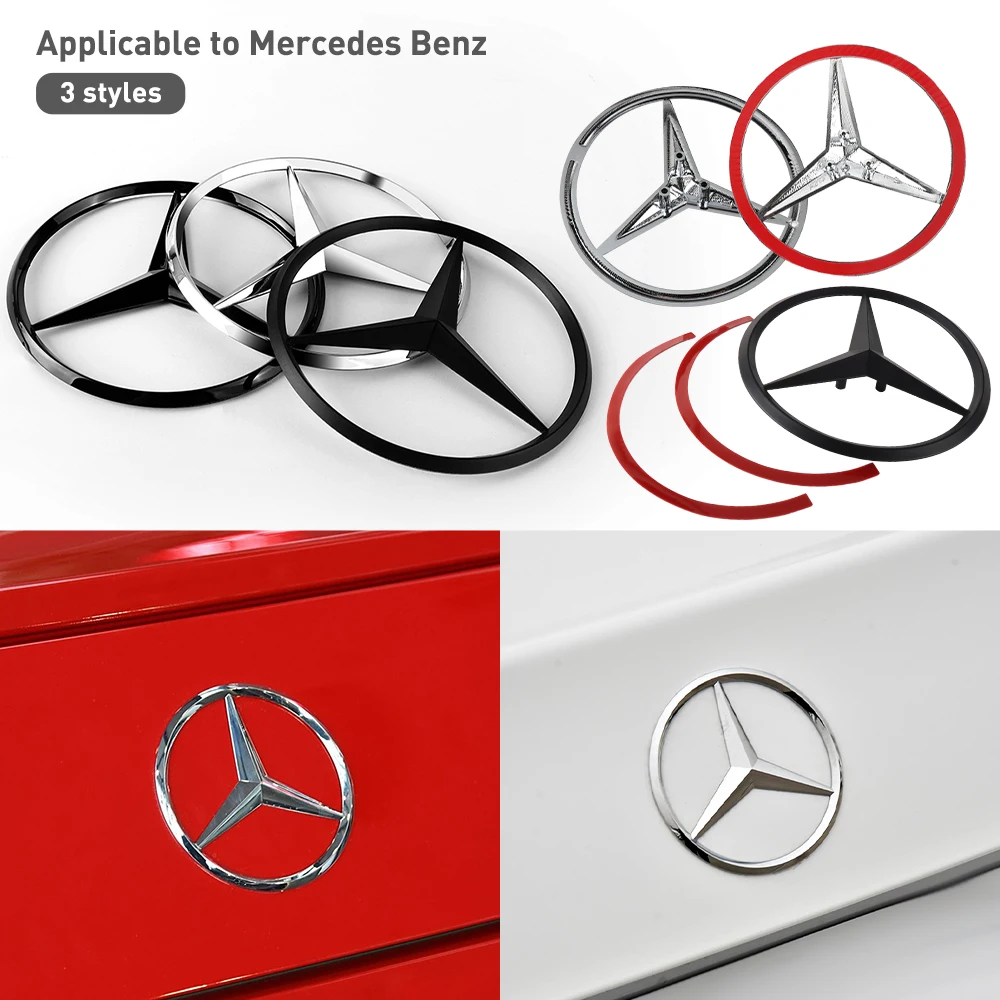 Replacement ABS Car Rear Trunk Decal Trunk Emblem Stickers Accessories For Mercedes Benz C Class W204 W205 W203 W206 2022-2024