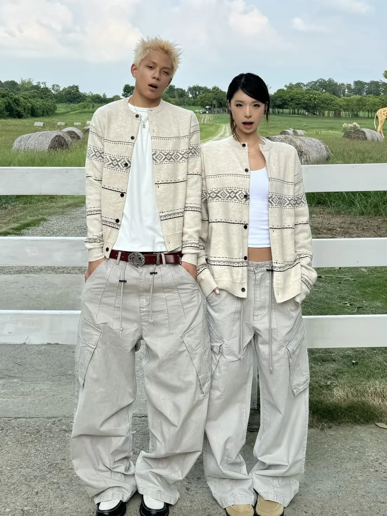 

Feilao Island High nce Knitted Cardigan Men's Winter Warm Woolen Casual Versatile Sweater Couple Ciwalk Autumn