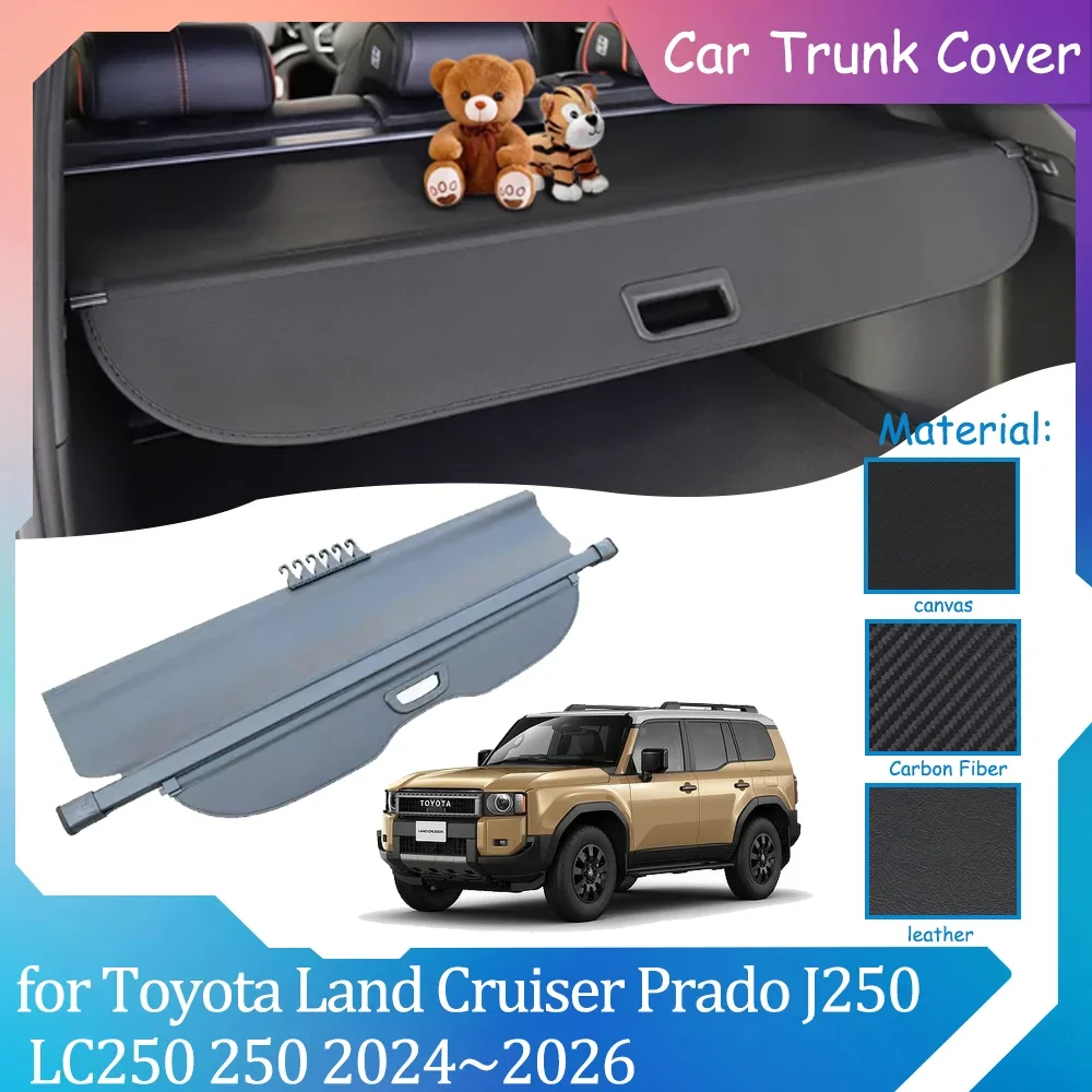 Car Trunk Covers for Toyota Land Cruiser Prado J250 LC250 2024~2026 Waterproof Retractable Curtain Shelter Cargo Pad Accessories