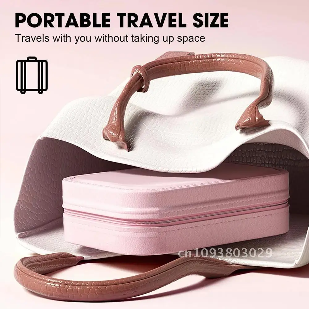 Portabl LED Specchio per trucco regolabile a tre colori Borsa per cosmetici Specchio intelligente illuminato da viaggio per organizzatore regalo Trucco Ragazza Donna