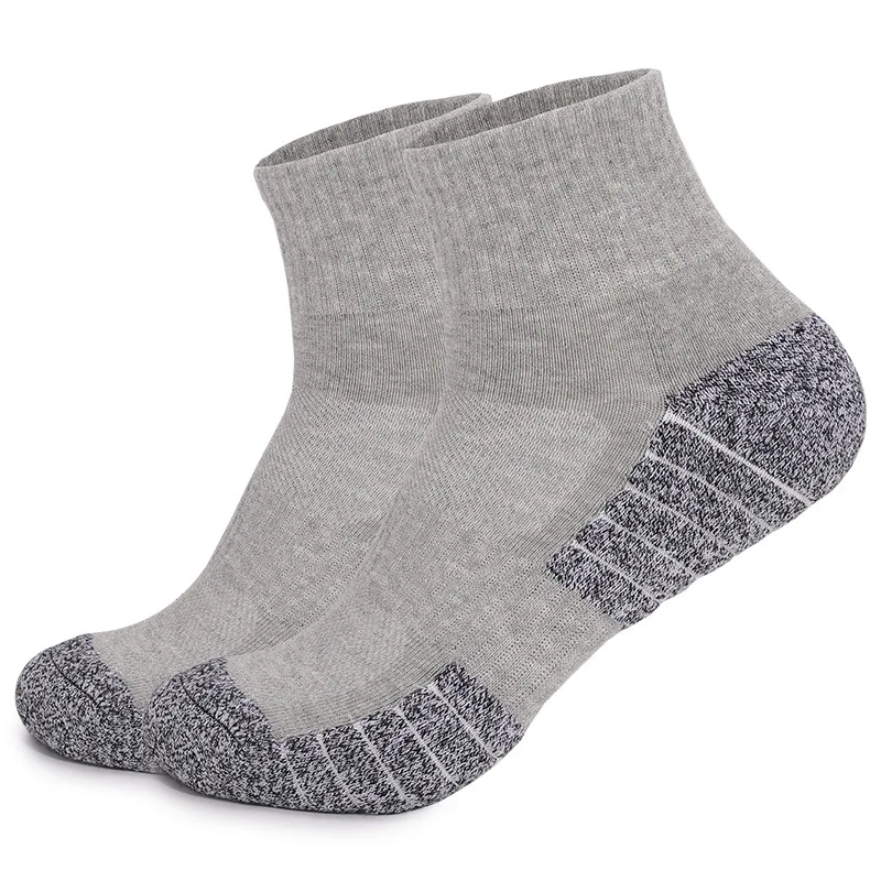 1Pair Sport Ankle Socks Men Athletic Low-cut Sock Thick Knit Sock Outdoor Fitness Breathable Quick Dry Wear-resistant Warm Socks