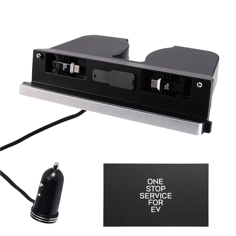 USB Shunt Hub Expansion Dock 65W Quick Charger For Tesla Model 3 Y YL Highland Juniper Intelligent Docking Station