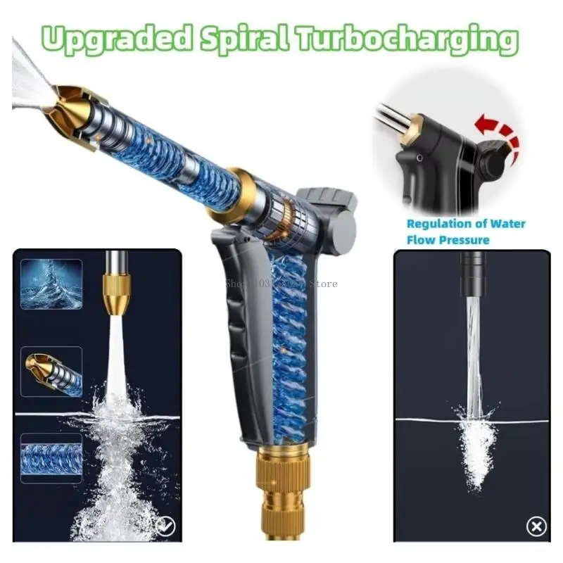 

Модернизированная насадка для садового шланга, сверхмощная металлическая ручная насадка для воды