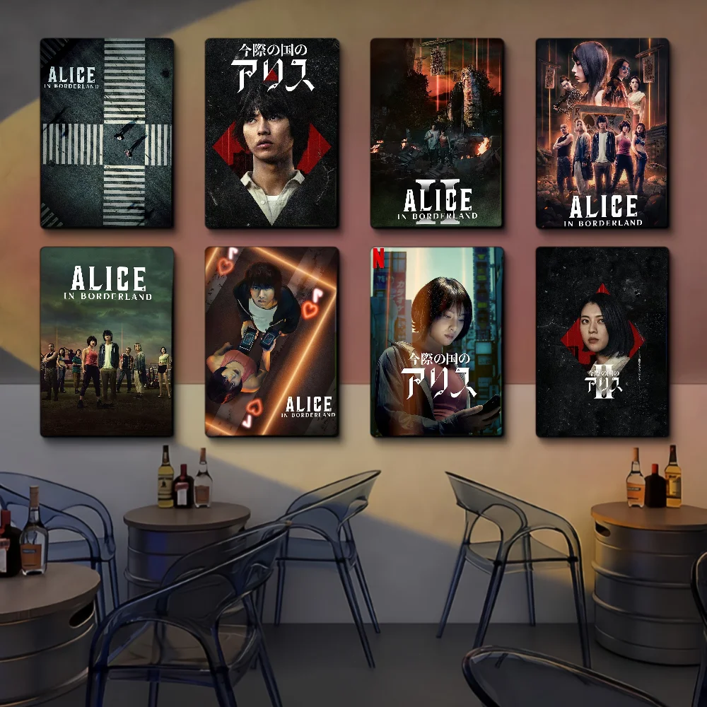 Suspense Film Alice In-Borderland Movie Sticky Posters Vintage Room Bar Cafe Decor Nordic Home Decor