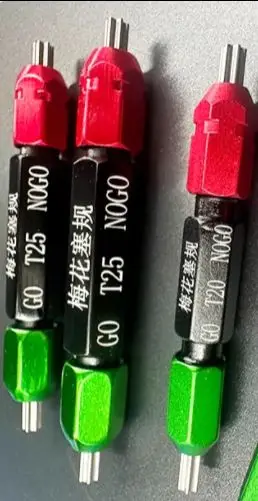 Torx gauge go and no go thread gauge T4...T60 1184# Plum Blossom Gauge screw plug socket measuring Chinese/American Standard