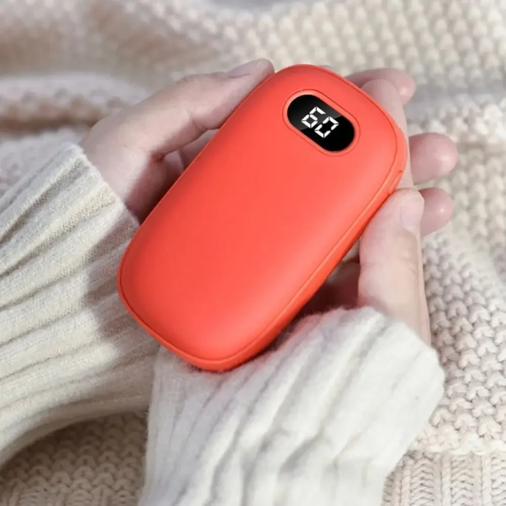 Hand Warmers Rechargeable 6000mAh Electric Portable Pocket Heater Heat Therapy Mini Multi-Function Pocket Warmer Digital Display