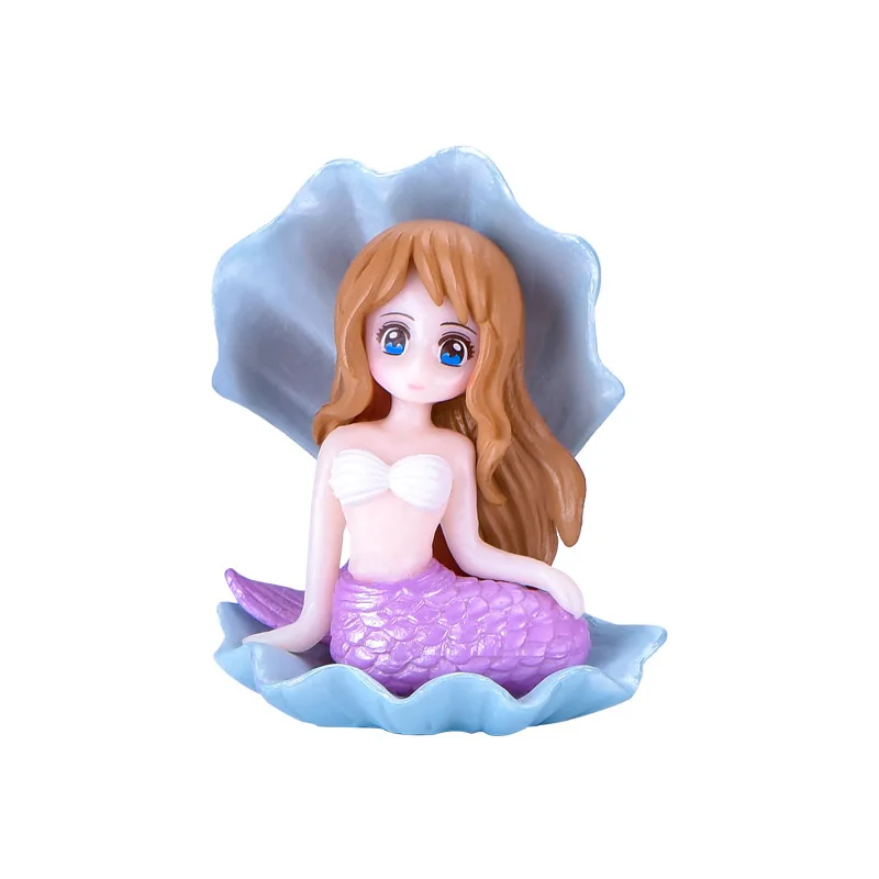 Pretty Mermaid Figurines Aquarium Fish Tank Little Mermaid Ornament DIY Cake Decor Desk Craft Accessories Home Decorations Gifts