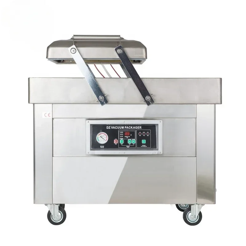 Double chamber vacuum packaging machine, fully automatic wet dry dual-use business opportunity, large-scale double chamber packa