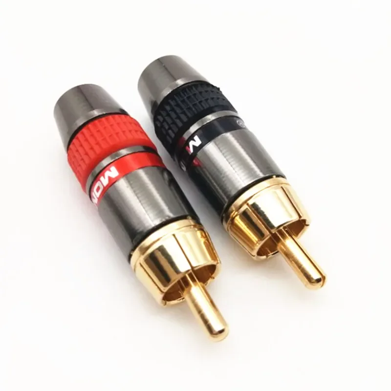 Rca Koorts Niveau Audiosignaalkabel Lotus Rca Plug-In Socket Koper Vergulde Rca Gelaste Verbinding