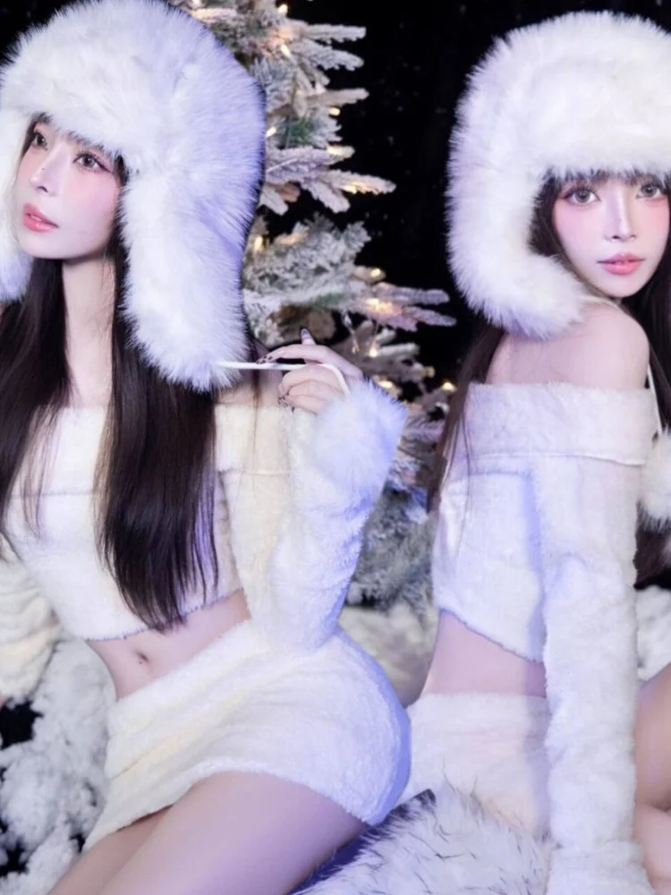 

Christmas Theme Snowscape Pure Desire Style Women's Clothing Studio Photography Costume Traditional Chinese New Year Outfit