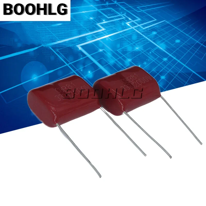 

10pcs CBB 333 2000V 333J 2KV 33nF 0.033uF P20 CBB81 Capacitance