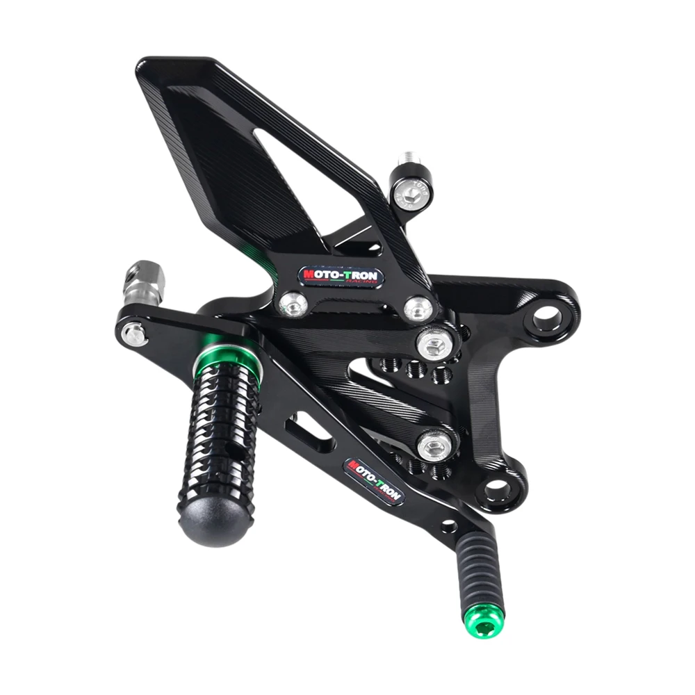 MOTO TRON Motorcycle CNC Adjustable Rear Set Rearsets Footrest Foot Rest  For  KAWASAKI ZX6R  ZX-6R ZX636 2009-2026
