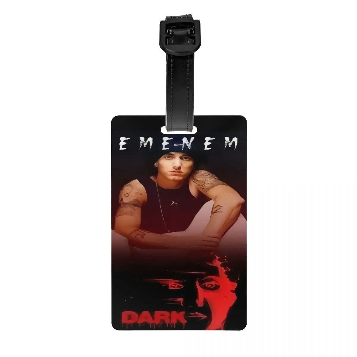 Etiqueta de bagagem personalizada Eminems Pop Music American Hip Hop Rapper Mala Bagagem Etiqueta de identificação de capa de privacidade