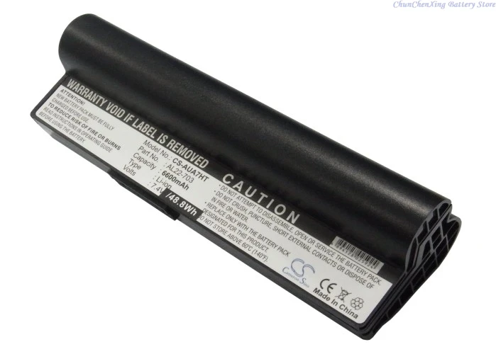 7.4V 6600mAh Notebook, Laptop Battery AL22-703,SL22-900A,SL22-703 for Asus Eee PC 703, Eee PC 900a, 900HA, 900HD,PC 701SD,701SDX