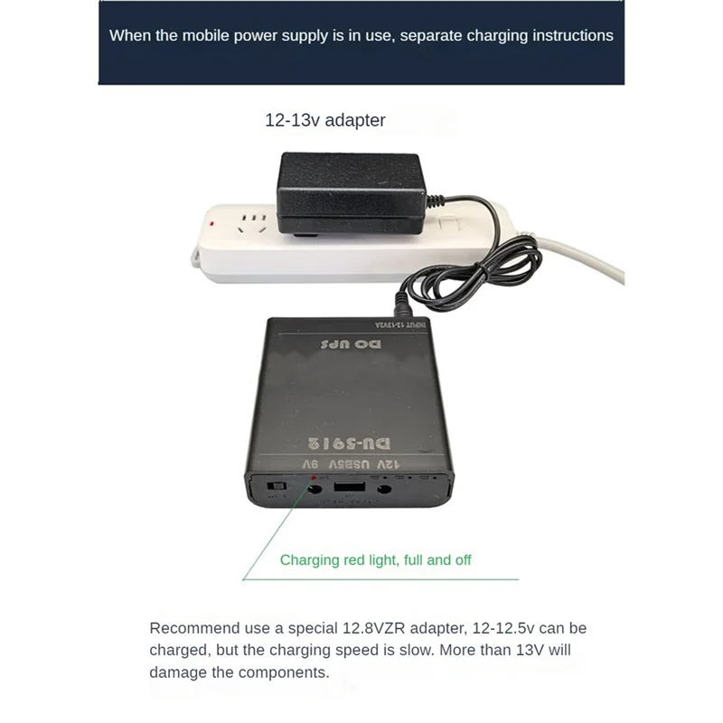 A36T-5V 9V 12V Output DIY 18650 Battery UPS Power Supply Box For Car DVR Wireless Router Modem Mobile Phone And More