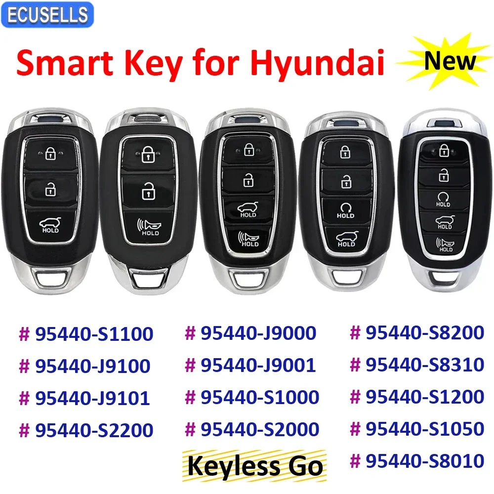 Ecusells Remote Car Key 433MHz ID47 Chip for Hyundai Santa Fe Kona Palisade P/N: 95440-S1100 J9100 J9101 S2200 J9001 S1000 S2000