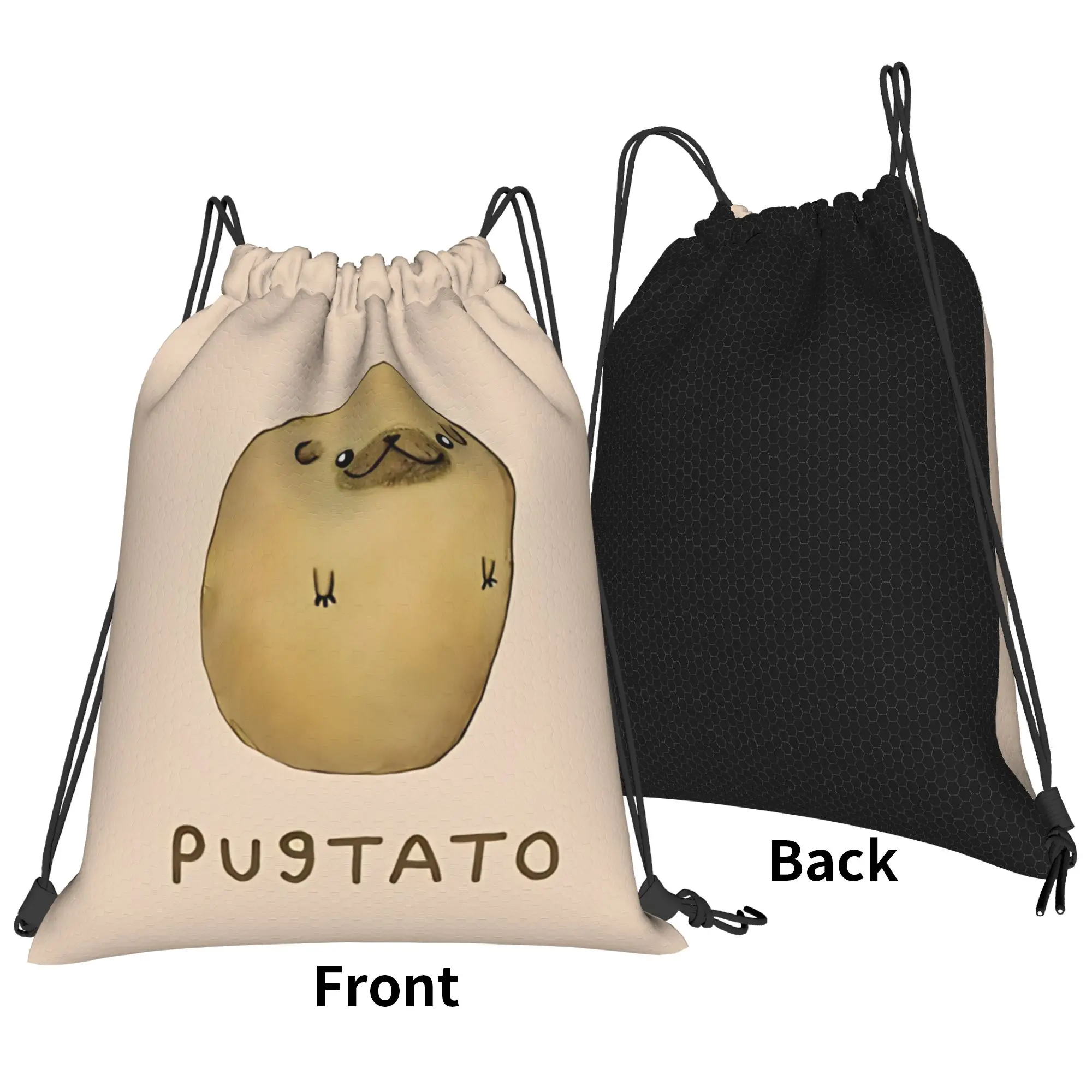 Pugtato Pugtato Portable Sports Riding Gym Drawstring Storage Sporty Backpacks